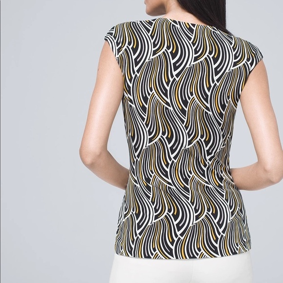 NWOT White House Black Market Surplice Shell Top Size Medium - Picture 2 of 3